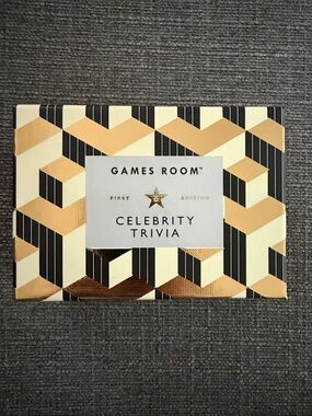 Games Room Celebrity Trivia Card Game - Gold & Black Edition